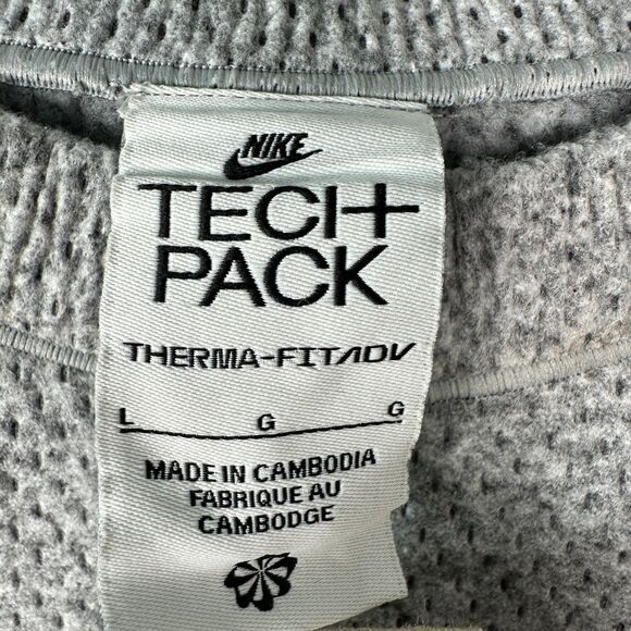 Nike Forward Tech Pack DQ7908-077 Therma-Fit Grey Crop Long Sleeve Large NEW - Picture 10 of 11